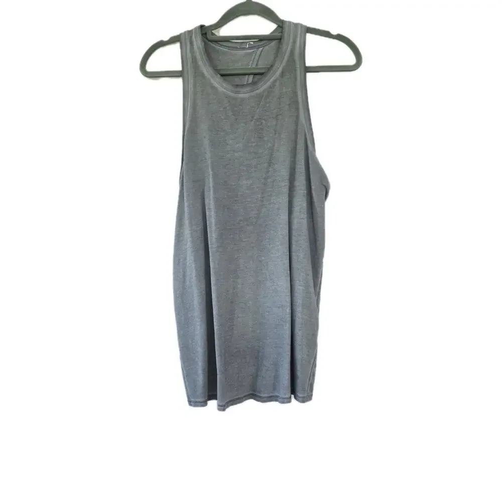 Lululemon Tank Size 6 Gray All Tied Up Split Back - Picture 1 of 6
